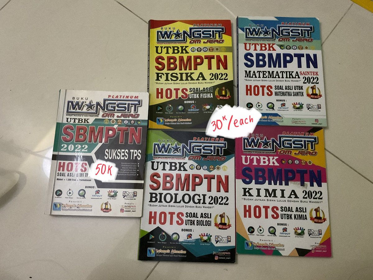 bbkucing's tweet photo. WTS WANGSIT OM JERO UTBK 2022
💰50k

WTS WANGSIT OM JERO SAINTEK 2022 (BIOLOGI, KIMIA, FISIKA, MATEMATIKA) 
💰30k/each || take all 100k!

📝 Beberapa soal sudah dikerjakan. Coretan menggunakan pensil, pulpen, dan stabilo, very good condition. https://t.co/GoWfMIsLnr
