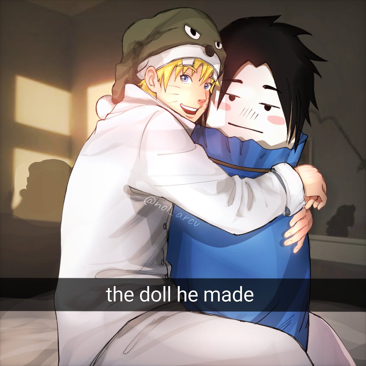 nol_arcv's tweet photo. #sasunaru ft. baby menma

the doll he made    vs   the doll we made https://t.co/ga5JHxJuw0