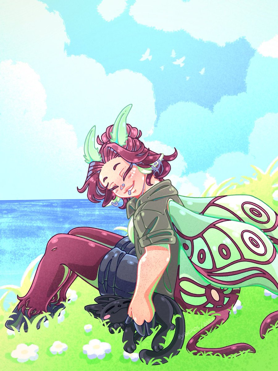 Hyberos's tweet photo. Another attack for art fight (im really experimenting with the backgrounds🥲🥲❤️) 
Character belongs to: asmodeus504 on instagram https://t.co/VbLeCqINxW