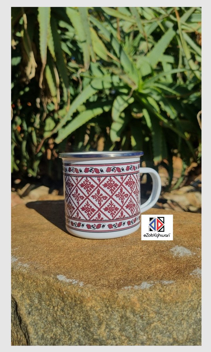ezobkghwari's tweet photo. Enamel cups printed with different amadlozi patterns: 
- Leopard (All colours)
- Sun (Ilanga) (All colours)
- Njeti (All colours)
- Lion (All colours)
- Palo
Enamel Cup- R150.00 each
Coaster- R60.00 each
#ezobkghwari #amadlozi #proudlysouthafrican #Nomadlozicollection #enamelware https://t.co/X7HsKsPYJ9