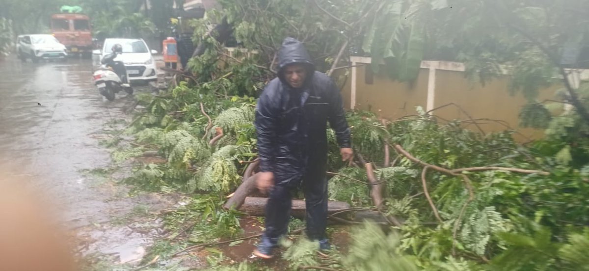 DrDivyesh1's tweet photo. Under the guidance of Honourable Minister &amp; MLA @ShelarAshish  ji, the Ward 98 karyakartas are on the streets today, collaborating with BMC officials to resolve immediate civic issues due to heavy rains. 
#AshishShelar 
#Ward98
@BJP4Mumbai https://t.co/Xp9LBm8s8s