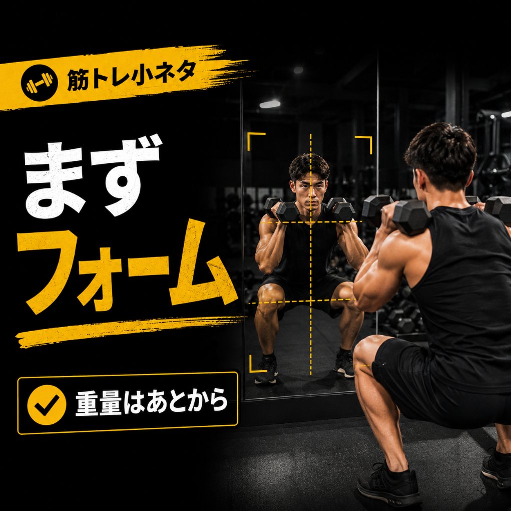 ovldjp's tweet photo. 筋トレあるあるネタ
これ本当に大事だと思ってて…

しっかりフォームチェックしてから
筋トレはやりましょう～！

我流で変な癖をつけちゃうと
あとからの修正が大変…（1敗） https://t.co/S2eWKakfmq