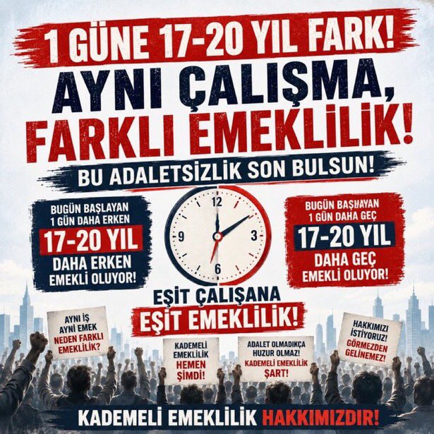 Cihan5608371377's tweet photo. @mihribanugurluu Acil Adalet Acil Kademe!!! Türkiye Kademeli Emeklilik Bekliyor!!!
@EmadDernegi #KademeÇıksınArtık https://t.co/IIufg1OsXj