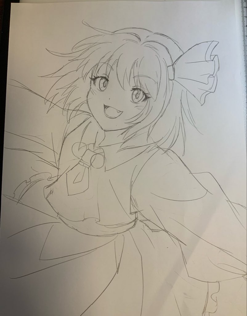 MURATUZI's tweet photo. ルーミアを描いているのかー https://t.co/Mt9c0F04sP