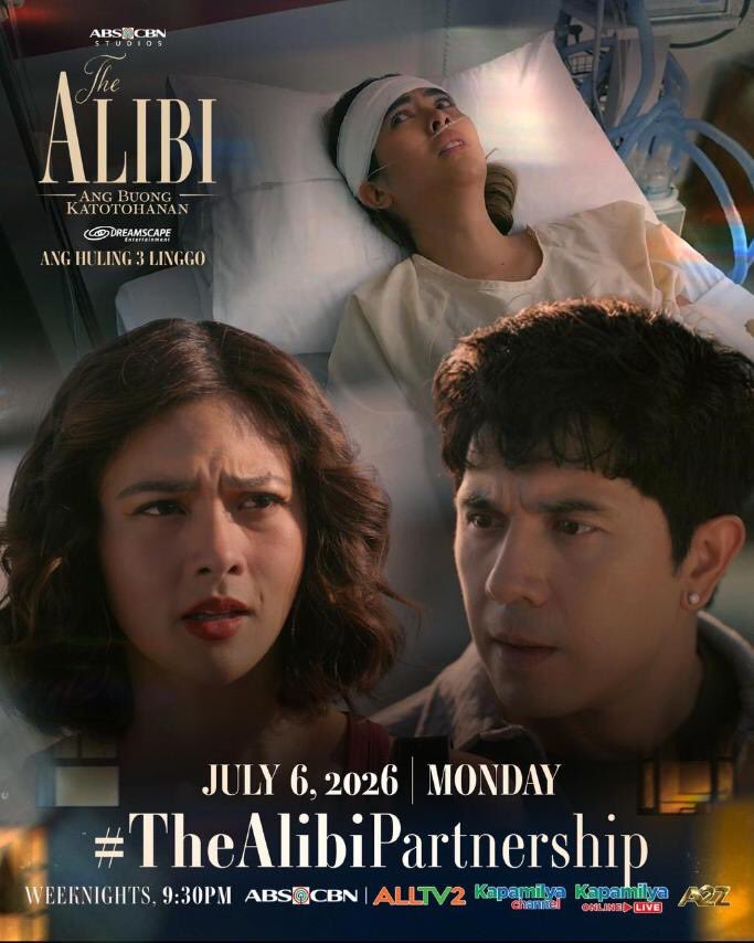 ABSCBNpr's tweet photo. Ano ang naghihintay na kapahamakan kay Claudia? Mapapasakamay na kaya ng iba ang tunay na ebidensya? #TheAlibiPartnership

THE ALIBI: ANG BUONG KATOTOHANAN, gabi-gabi, 9:30PM sa ABS-CBN sa ALLTV2, A2Z, Kapamilya Channel, Kapamilya Online Live, at sa iWant.

#TheAlibi https://t.co/RJWZuEG1FM