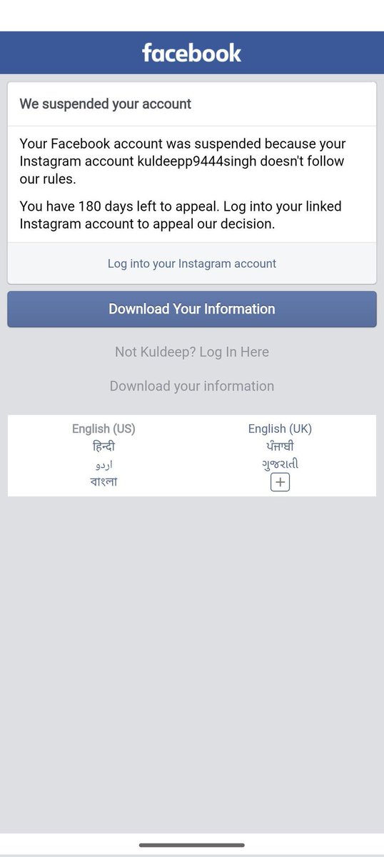 Manishbarmanyt's tweet photo. @Meta My account has been suspended without a clear reason. I have already submitted appeals but haven't received any resolution. Please review my account manually and help restore it if this is a mistake.
#Facabook #MetaSupport https://t.co/t5p5dsr9YV