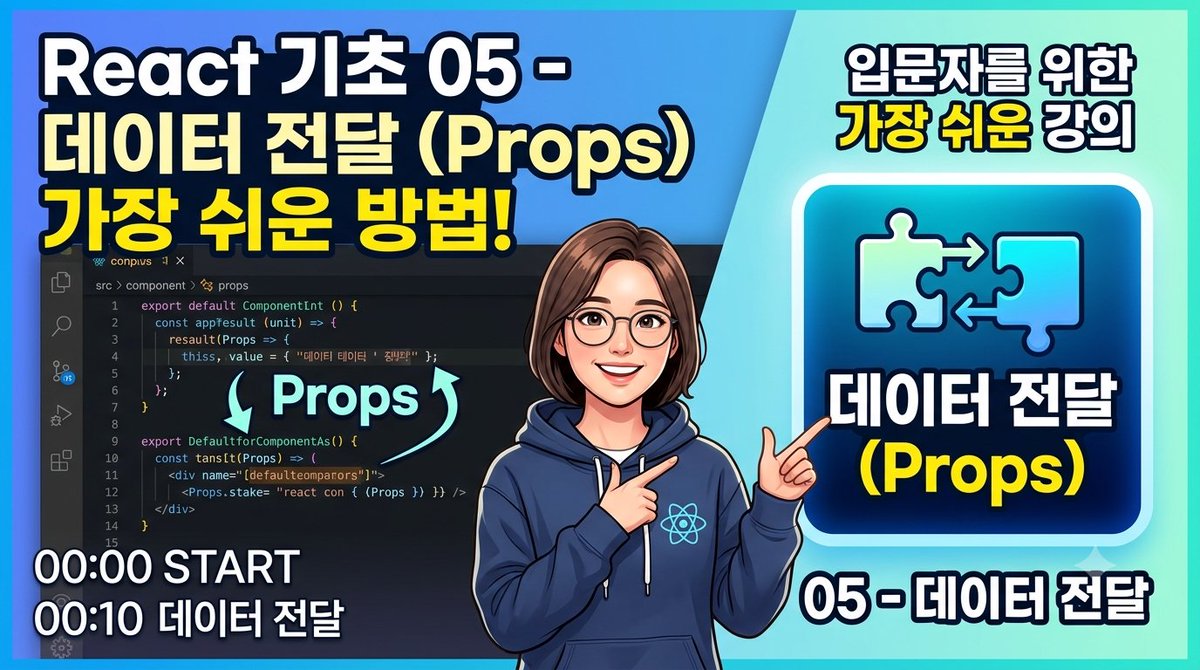 eztoweb's tweet photo. 리액트 Props, 아직도 헷갈리시나요? 9분 만에 이해하는 가장 쉬운 데이터 전달 기법 https://t.co/F2eyfdcpMC 출처 @YouTube https://t.co/hJU7qizOTq