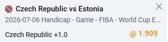 TheBasketWizard's tweet photo. 🔥 FIBA Qualifiers Gameday! 🔥
🇨🇿 @CZ_Basketball take on 🇪🇪 @basket_EE in today’s international showdown 💥
High intensity, national pride - and our picks stay hot 💰
Follow @thebasketwizard for the 74% win-ratio edge 📈
#FIBAQualifiers #CzechRepublic #Estonia #Basketball #TheBasketWizard