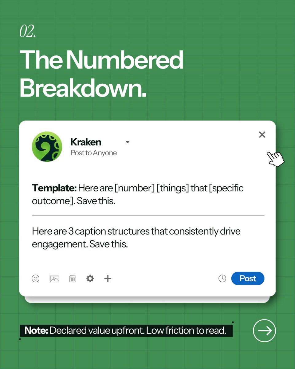 krakensocials's tweet photo. Most captions fail in structure, not writing. Three fixes.

Contrarian opening. Numbered breakdown. Honest admission.

Line one does all the work. 

#CaptionTips https://t.co/zeJNikWgXI