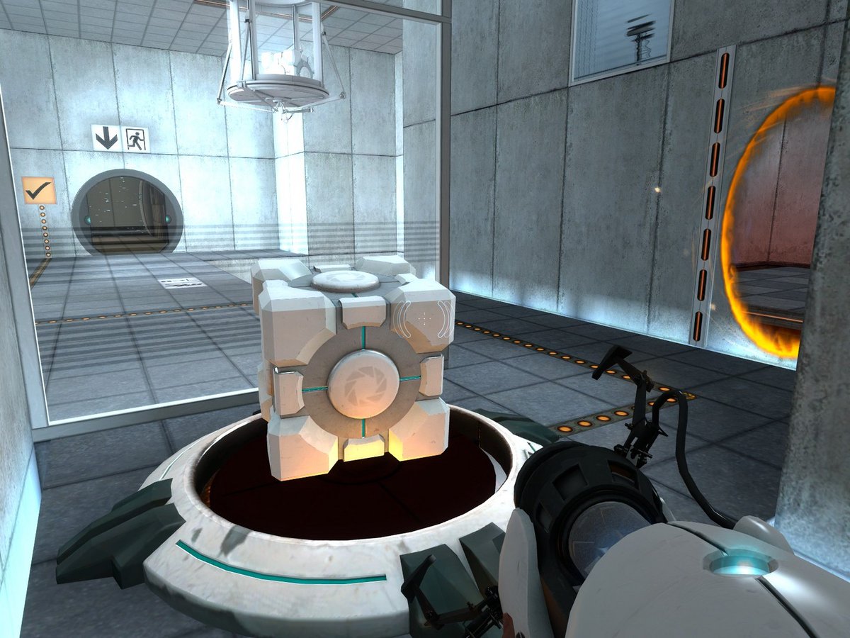 gamespark's tweet photo. 【1,800円→360円】ストーリーと演出にも感動する一人称視点パズル傑作『Portal』シリーズ2作セットが安い！Steam入れたらまずオススメされる定番ゲーム
https://t.co/rOiahPx698 https://t.co/jptFrSPTvh