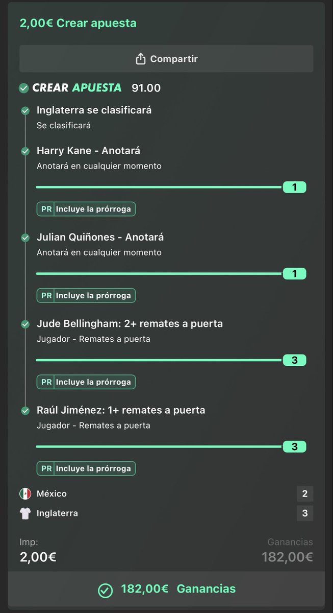 jarmmen88's tweet photo. @ApuestasCobrich Yo le cambié a que anotaba quiñones y me llevé una cuota 91, le eche un par de euros por si sonaba la flauta y me he levantado con +180€ 🤣🤣 https://t.co/2Hk6QZK6qf