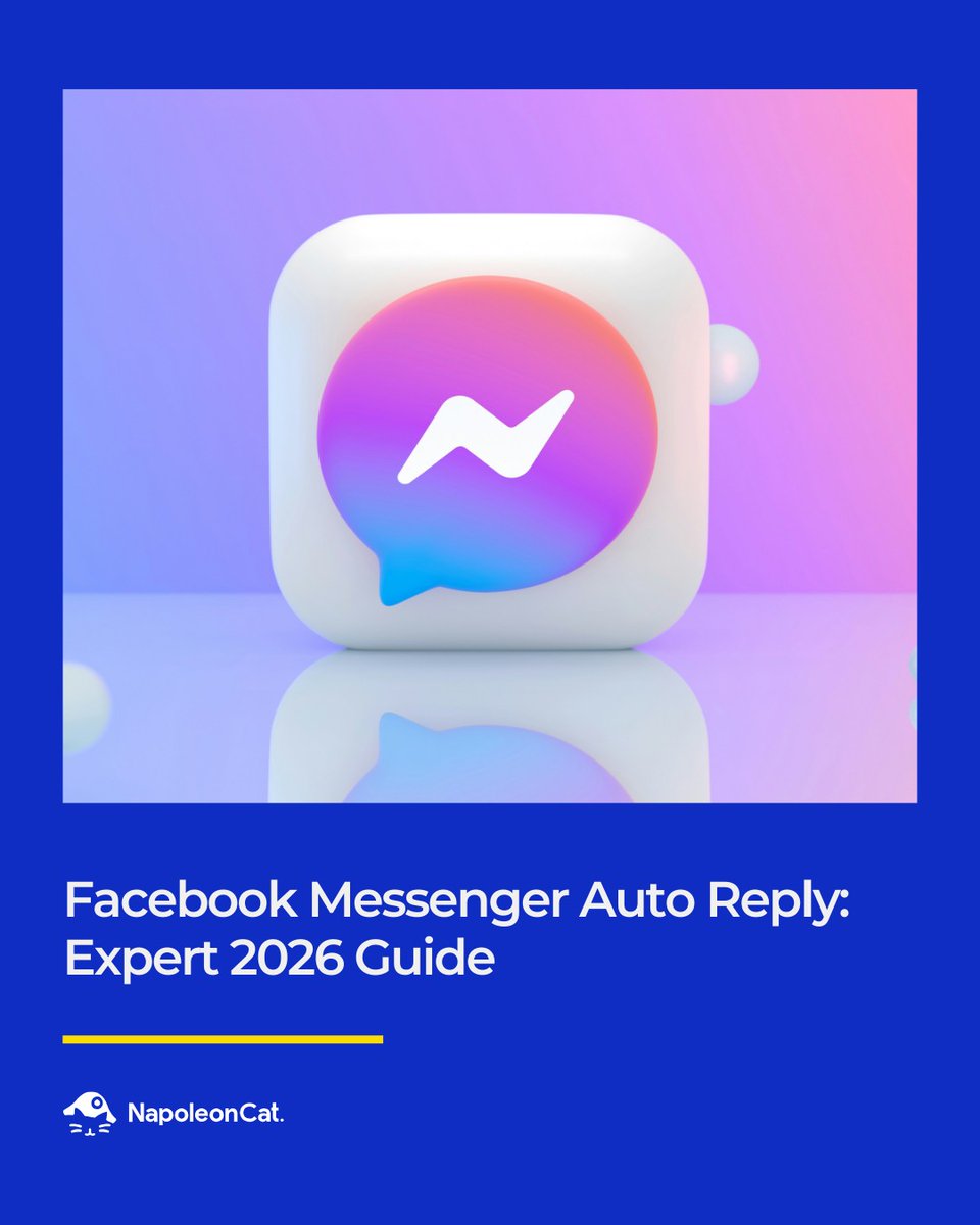 NapoleonCatCom's tweet photo. Fast replies on Facebook Messenger matter. 💬
Auto-replies help you respond instantly, save time, and keep conversations going — even when you’re offline.
See how to automate Messenger with NapoleonCat:
https://t.co/QL0LRhpZmo https://t.co/3qU8iQiTGe