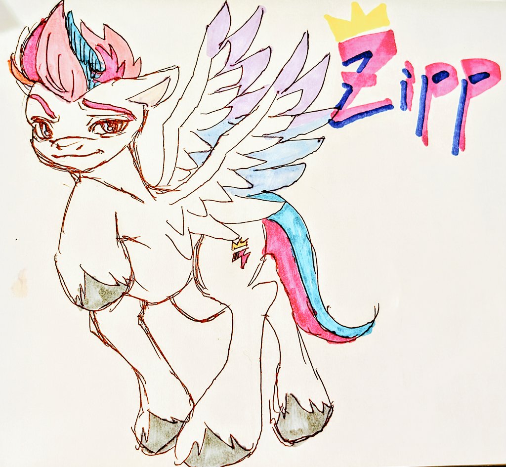 SilverShion28's tweet photo. カラフルジップ
#イラスト #アナログイラスト #お絵かき #落書き #マイリトルポニー #MyLittlePony #MLP #MYP #ジップ #ZippStorm #Zipp #MLPg5 #mlpart https://t.co/aHfOYzJDe5