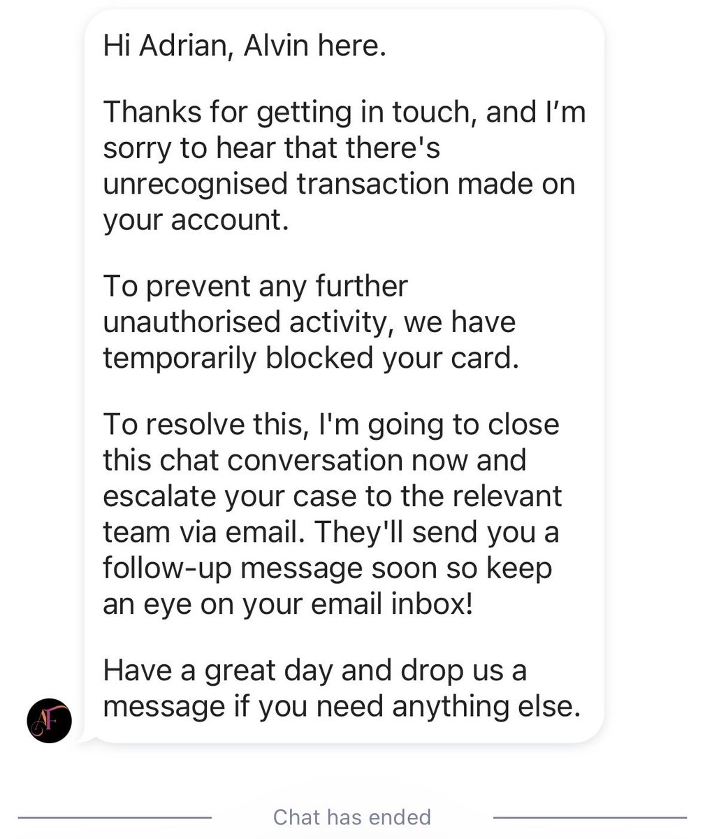 adriancodes's tweet photo. @TeradataT @monzo @awscloud Customer support told me yesterday that the relevant team would contact me to get this sorted, but no one has, 24 hours later. I’ve filled in a Fraud Dispute Form on their website to hopefully speed up this process. At the moment, I can’t use my Curve card. 😫 https://t.co/OYxye5VElm