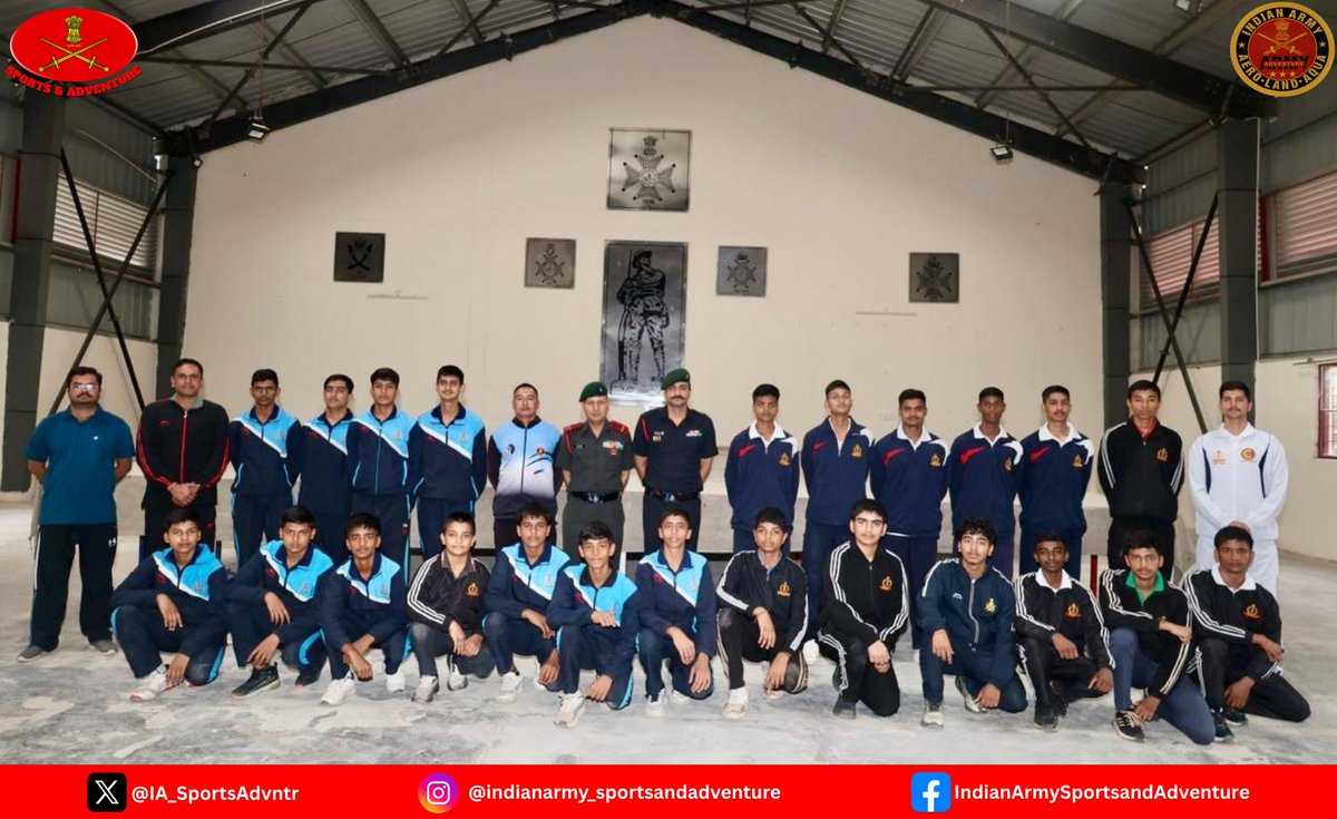 IA_SportsAdvntr's tweet photo. Building Courage, One Climb at a Time. 🇮🇳

23 cadets and 3 staff from the Rashtriya Military Schools successfully completed the Basic Sports Climbing Course at Garhwal Rifles Regimental Centre, Lansdowne (28 Jun–05 Jul 2026).
 From bouldering, belaying and rappelling to advanced rock climbing, the course strengthened confidence, teamwork and resilience, inspiring the next generation of leaders to embrace greater challenges.

#IndianArmy
#ArmyAdventureWing
#AdventureTraining
#SportsClimbing

@adgpi
@westerncomd_IA