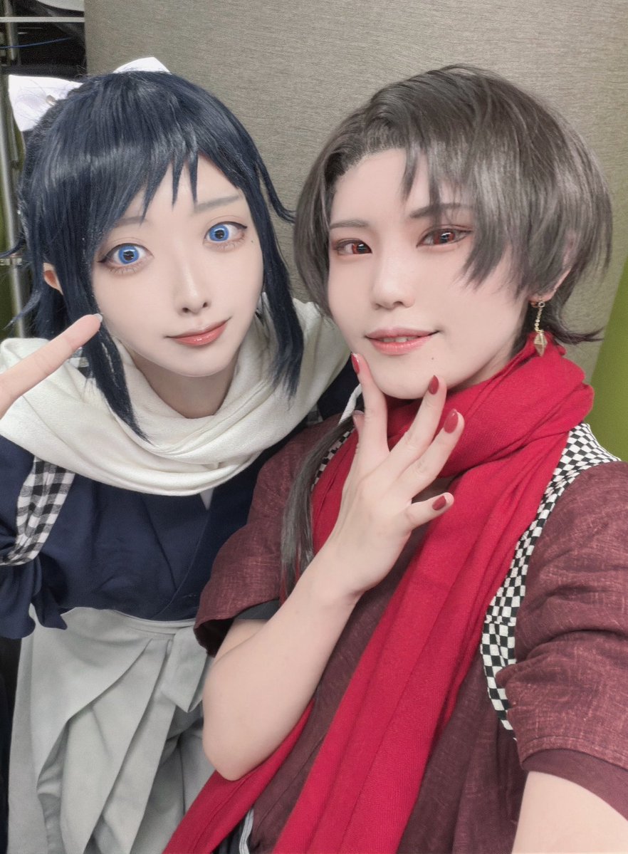 m_nununu's tweet photo. コスプレ
これはゆるかに！あまさだと沖田組❤️💙
青と赤のお酒飲んでハッピーになってた🥳🥳楽しかった〜！！
天音宅のぬいﾁｬﾝを添えて🫶 https://t.co/Dl64NiiWzG