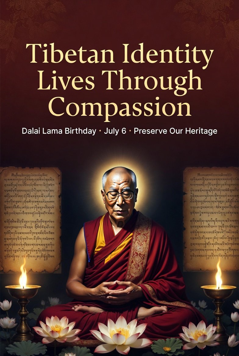 RinzenD__'s tweet photo. At ninety-one, the Dalai Lama's influence continues to resonate far beyond political boundaries. 
#TibetWillNeverDie #DalaiLama91
His enduring presence reflects lasting power of spiritual leadership and resilience many associate with Tibetan cause
 #StandWithTibet

@rishi_suri https://t.co/NqlqPi1LPs