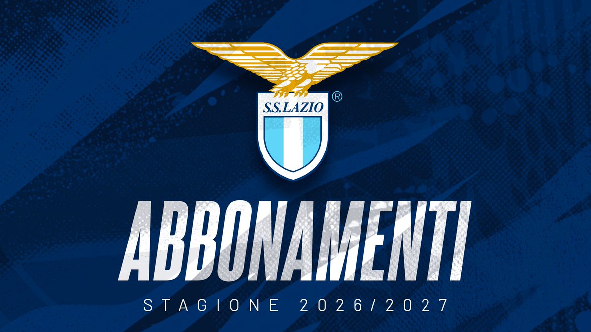 OfficialSSLazio's tweet photo. 🎫 Abbonamenti 2026/27

➡️  https://t.co/WnM6IwSl9h

#AvantiLazio https://t.co/zqyMgYDTxd
