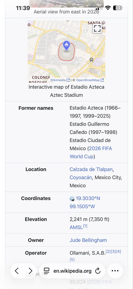 DeanBainbridge's tweet photo. Interesting owner of the Azteca stadium!
👀 😂 https://t.co/vXlUO9fO5f