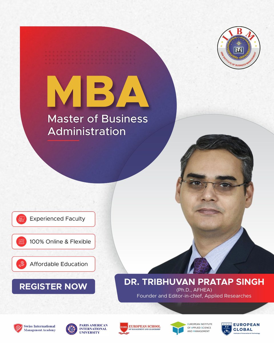 iibminstitute's tweet photo. Master Your Future with IIBM's Online MBA!
100% Online Learning
Expert Faculty
Affordable Fees
Industry-Relevant Curriculum
Global Learning Opportunities
Take the next step toward leadership and career success.
📍 Visit: https://t.co/1dEJriVbXu
#MBA #OnlineMBA #CareerGrowth https://t.co/uqJmZ0ICIH