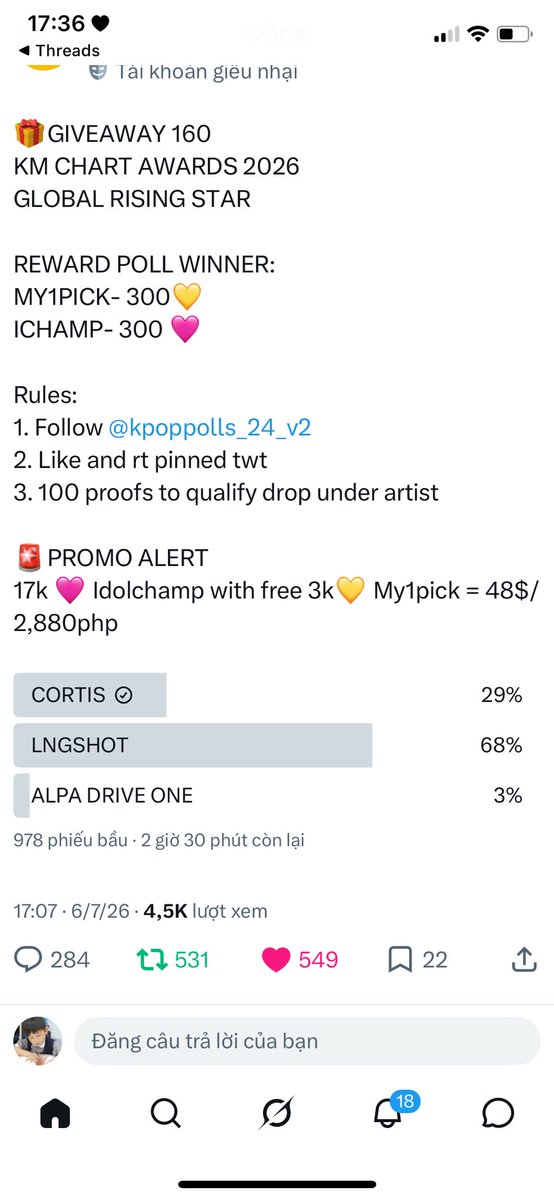 eshnumberone's tweet photo. @kpoppolls_24_v2 #CORTIS https://t.co/ntsftYedo3