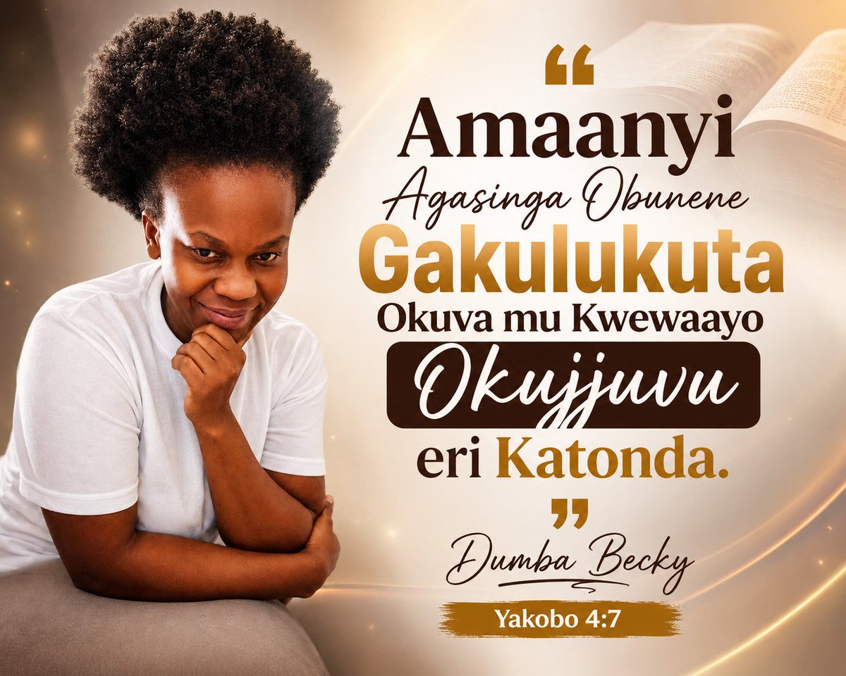 Flonahhei's tweet photo. *"Amaanyi Agasinga Obunene Gakulukuta Okuva mu Kwewaayo Okujjuvu eri Katonda."* Yakobo 4:7."* Yakobo 4:7 https://t.co/EMmGVlw7FA