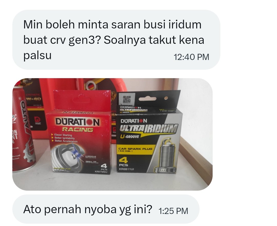 innovacommunity's tweet photo. Buat Honda.
NGK iridium aja, atau laser iridium.

Mungkin performance naik cuma dikiiiittt, tapi less maintenance.
Klo senang bersih2 seminggu sekali, NGK platinum juga cukup.

Busi, yang penting setelan gap nya

Gimana menurut om @be_em_we323i ? https://t.co/jw1gB5spAH