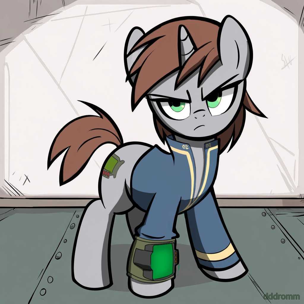 DDDromm's tweet photo. fallout equestria littlepip art https://t.co/27f8XfsF37