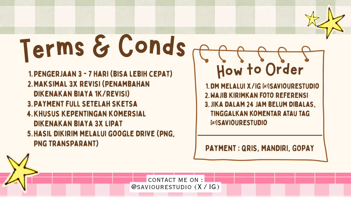 saviourestudio's tweet photo. 🌷OPEN COMMISSIONS🪻

Halo, semuanya! Bulan ini aku buka jasa ilustrasi dengan artstyle gemes ini (^з^)-☆ Jangan sungkan untuk DM aku yaaa💌💬

[like &amp; rt are very appreciated]
#OpenCommission #ilustrasi #zonakarya #artidn https://t.co/kQe3d1nzCj