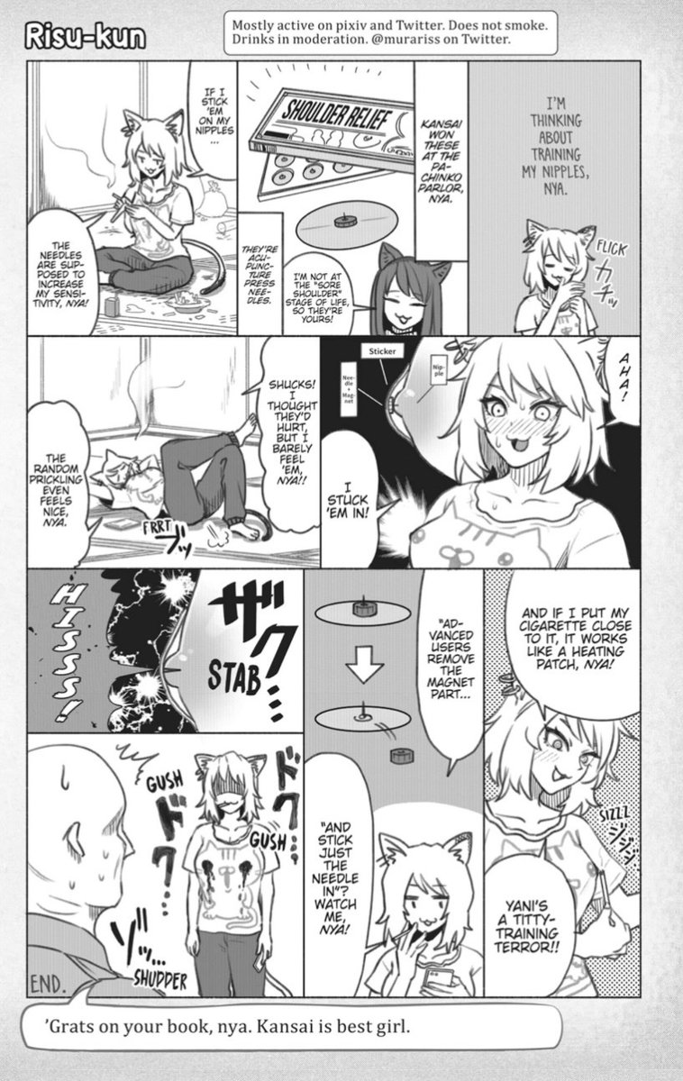 Lasagna23482's tweet photo. @MustangBrawler @glunkinator @Fracisc0LuB0Ta Bro, you just have to read the manga; it's full of fan service. Sometimes fans send art to the creator that gets included in the extras, and the comments on the page are from people like that. https://t.co/Dz58zpVsgF