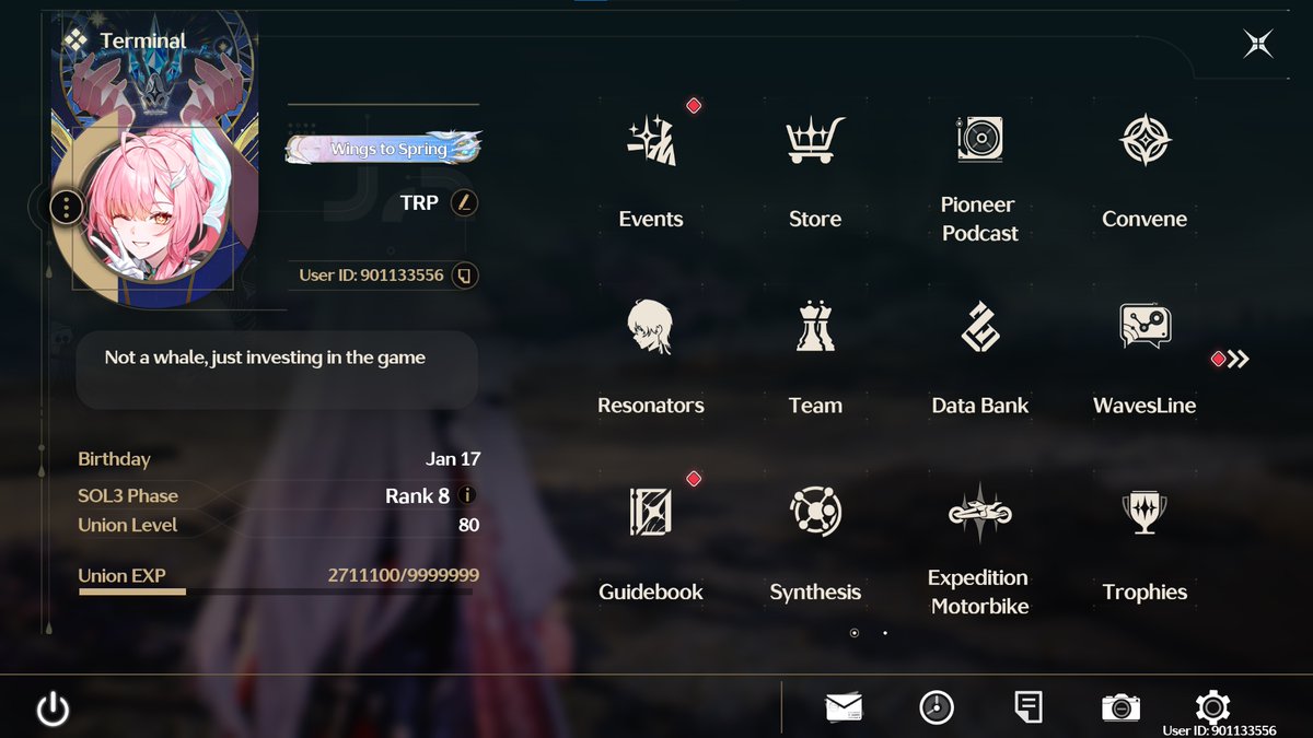 TRSCHPPSP's tweet photo. I see that some doubted if I'm really a heavy spender, which is a fair point to question.
Currently, I am only playing 3 gacha games, including wuwa as my main game.
But I also used to play GI, Star Rail, ZZZ and other games. (though I only played Endfield for around 2-3 patches) https://t.co/LwYvzsrfk8