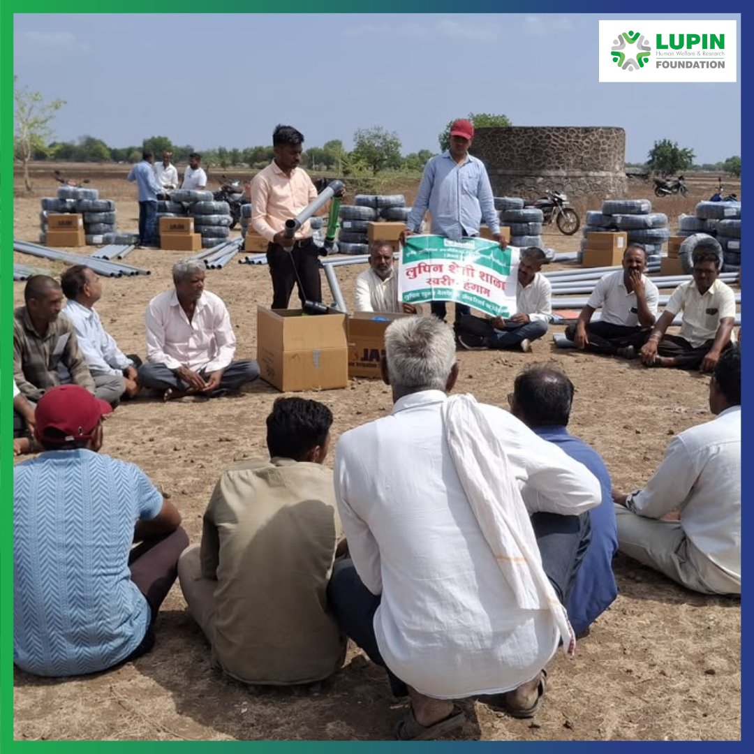 LupinCSR's tweet photo. Under the LHWRF ABLE Project in Dhule, Maharashtra, 112 farmers from Navalnagar &amp; Nijampur clusters have been supported with micro-irrigation systems, strengthening climate-resilient farming and livelihoods.

#LHWRFcommunity #SustainableFarming #LivelihoodDevelopment https://t.co/L2I5KYJ12L