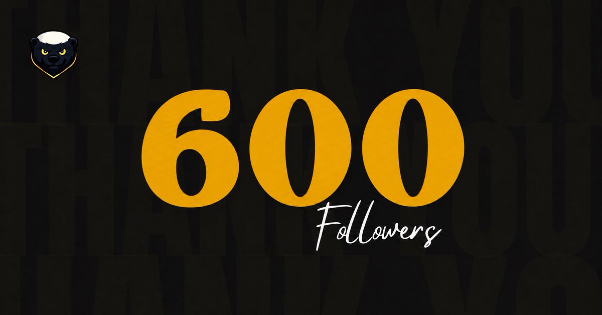Hbadger_token's tweet photo. 600 Active and Strong Badgers!

Y’all are the best there is 💛

1K followers soon 🦡🟡