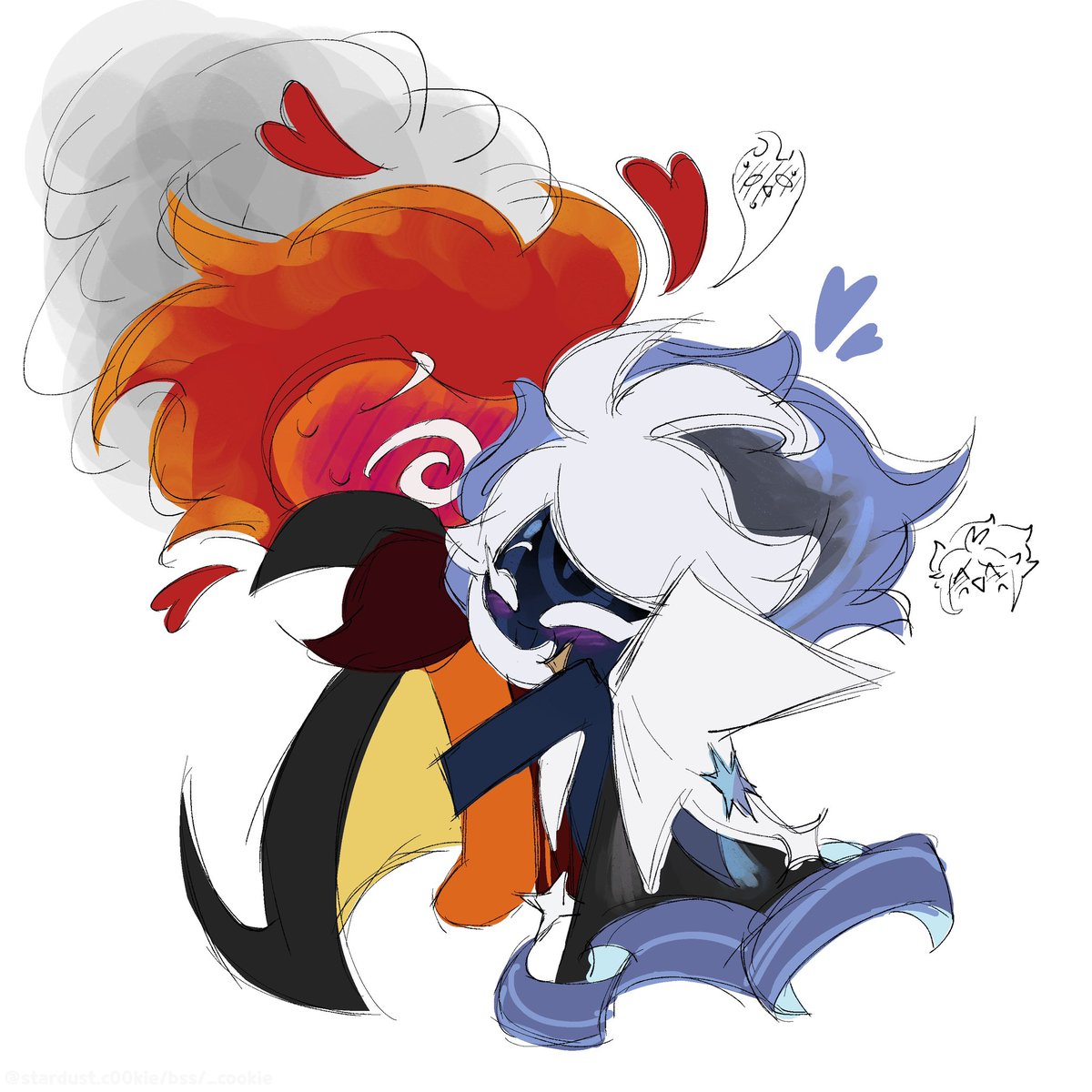 stardust_cookie's tweet photo. im feeling a little better so have some firedust doodles https://t.co/DQwLiBKtt3