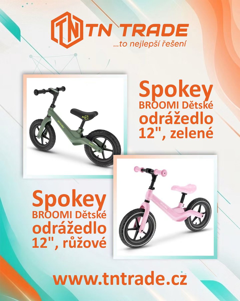 tntradecz's tweet photo. Váš specialista na odrážedla uvádí: Spokey BROOMI Dětské odrážedlo 12"

Více na: https://t.co/cICtkA3C2P

Připravte své nejmenší na hladký přechod ke klasickému jízdnímu kolu zábavnou formou. https://t.co/rwiZmpuI1f