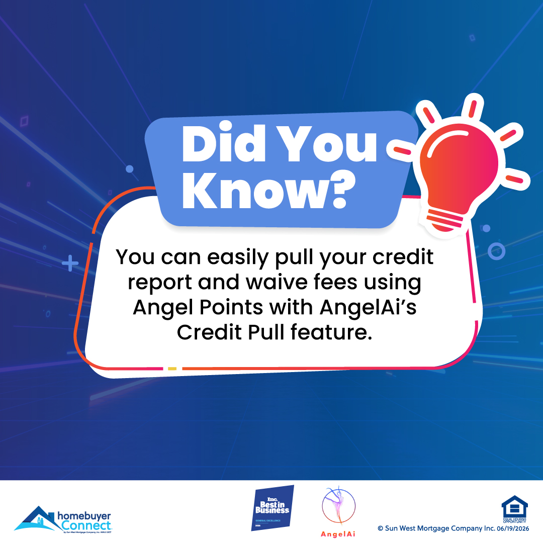SW_HBConnect's tweet photo. Managing your credit has never been easier. 🏦

With AngelAi®, you can access your credit report in no time and even waive the fees using Angel Points. 💡

💥 Visit https://t.co/8n6svM9OMZ and start simplifying your financial journey today!

@angelai_com https://t.co/GTLQPXEcOt