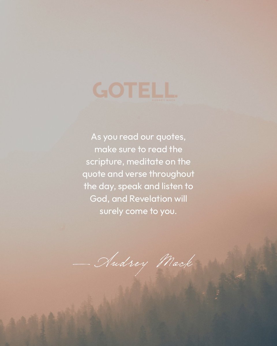 AudreyGoTell's tweet photo. Obedience to God is never wasted.
The smallest act of faith can open the door to His blessings and reveal His power in ways we never imagined.
Trust Him, obey Him, and leave the results in His hands.

L’obéissance à Dieu n’est jamais vaine.
Le plus petit acte de foi peut ouvrir la porte à Ses bénédictions et révéler Sa puissance d’une manière que nous n’aurions jamais imaginée.
Fais-Lui confiance, obéis-Lui et laisse les résultats entre Ses mains.
