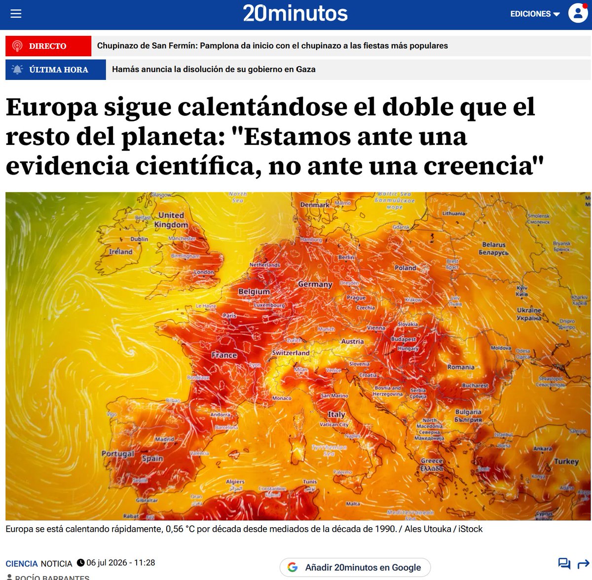 _wstorm's tweet photo. No queda un paisaje por destruir por los molinos y las placas, años aplastándonos la nariz con los tapones de las botellas, prohibiciones, ZBE, millones y millones gastados, ecologistas carísimos y el resultado es que nos calentamos más que nadie, jeje. Tooontos. https://t.co/Y1AoOWVn8i