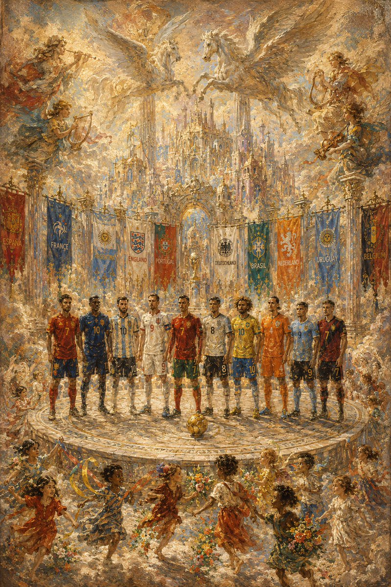 ChitraAnkon_US's tweet photo. Many nations. Endless inspiration. ๐๐จ Football becomes the universal language connecting hearts through beauty, imagination, friendship, and unforgettable moments forever.
#art #artwork #oilpainter #artlove #artcollectors #NFTCollectors #artist #NFTsell #nft #fifa #football https://t.co/NfYmAbH3Q0