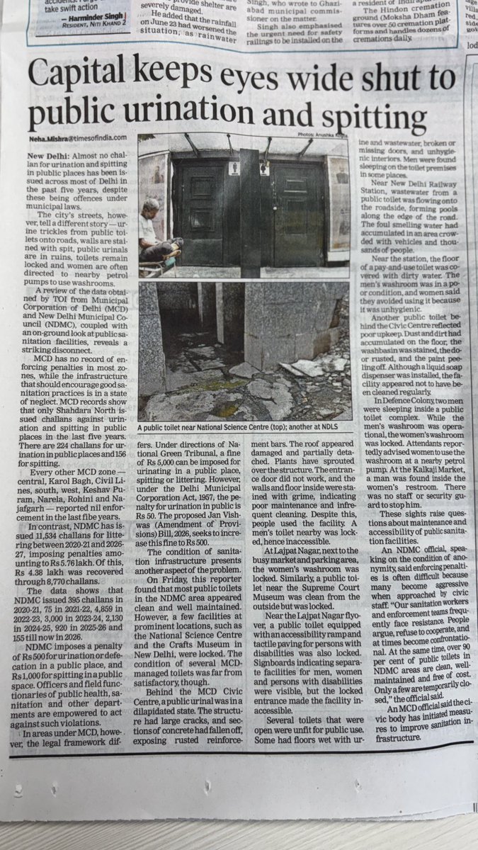 bhanmanoj's tweet photo. The condition of public toilets across Delhi has deteriorated alarmingly.There seems to be little hardly any visible effort towards maintenance or timely repairs.Agencies like MCD &amp; DDA must take greater responsibility, basic civic infrastructure appears to have gone bad to worse https://t.co/ttRcfeUlc6