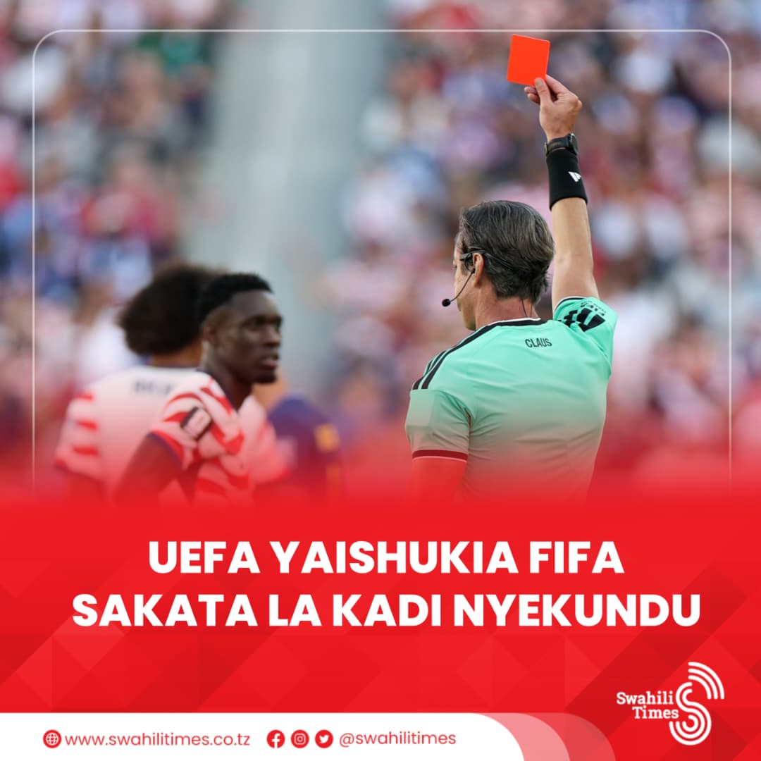 swahilitimes's tweet photo. UEFA imekosoa uamuzi wa FIFA wa kufuta kadi nyekundu aliyopewa mshambuliaji wa Marekani, Folarin Balogun, ikieleza kuwa kitendo hicho si cha haki na kinaweka rejea mbaya katika soka.

Imesema kuwa soka linaendeshwa na sheria duniani kote, na kwamba zinapowekwa kando, ubora wa mchezo unaathirika na imani juu ya mashindano inaondoka.