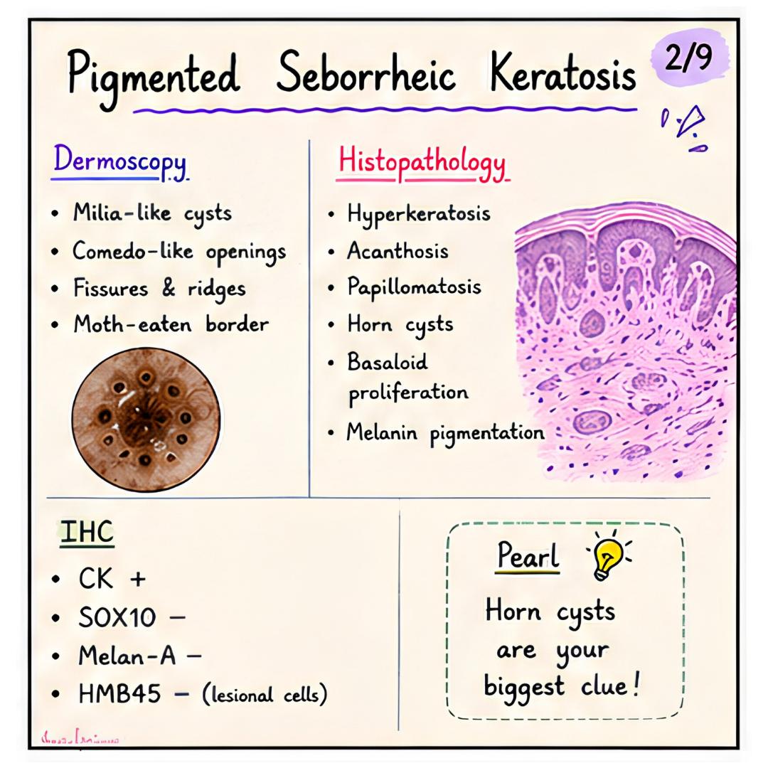 hannibal_l60340's tweet photo. 🖤 Not every pigmented lesion is melanoma.
💾 Save for revision.
📤 Share with your pathology friends.
#Dermatopathology #path_clicks #Histopathology #Dermoscopy #Pathology 
⚠️Which IHC marker shows diffuse nuclear positivity in melanoma?
                 https://t.co/44gDHGPf4P https://t.co/6vxAaieA4D