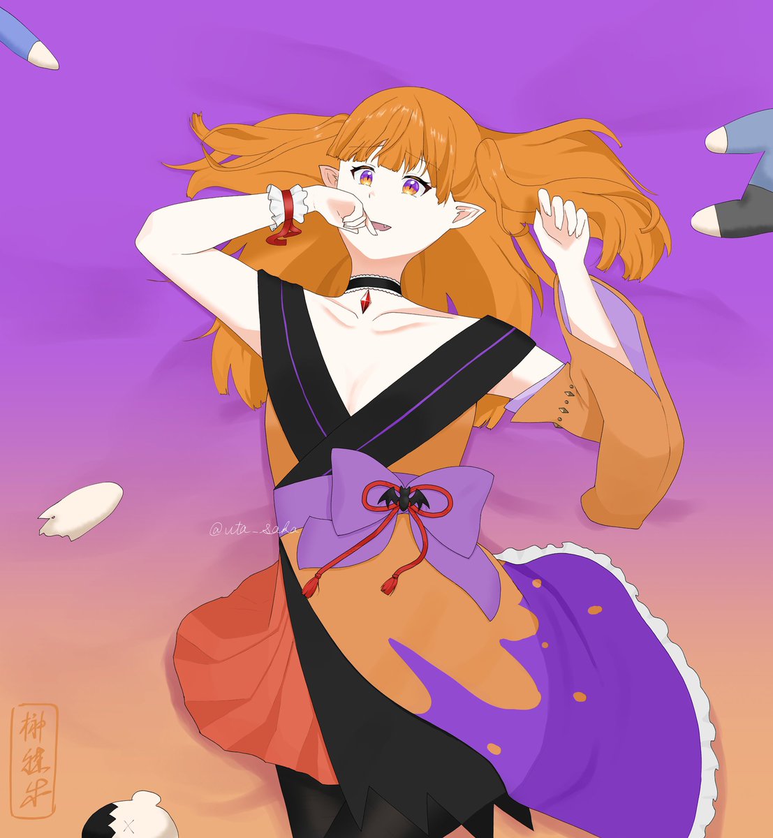 uta_saka's tweet photo. 🦇
 #イラスト  #illustration https://t.co/lxgYaEtpo1