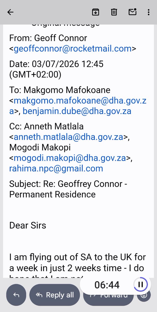 Ray_6007's tweet photo. @Leon_Schreib #DHAINEFFICIENCY#
Dear Minister, i attach an email which Mr Connor has sent to your officials since 2025, and to date they cannot give a response on whether his PRP is verified. Do they actually know who can confirm as they seem clueless. https://t.co/bzf1YzECj3
