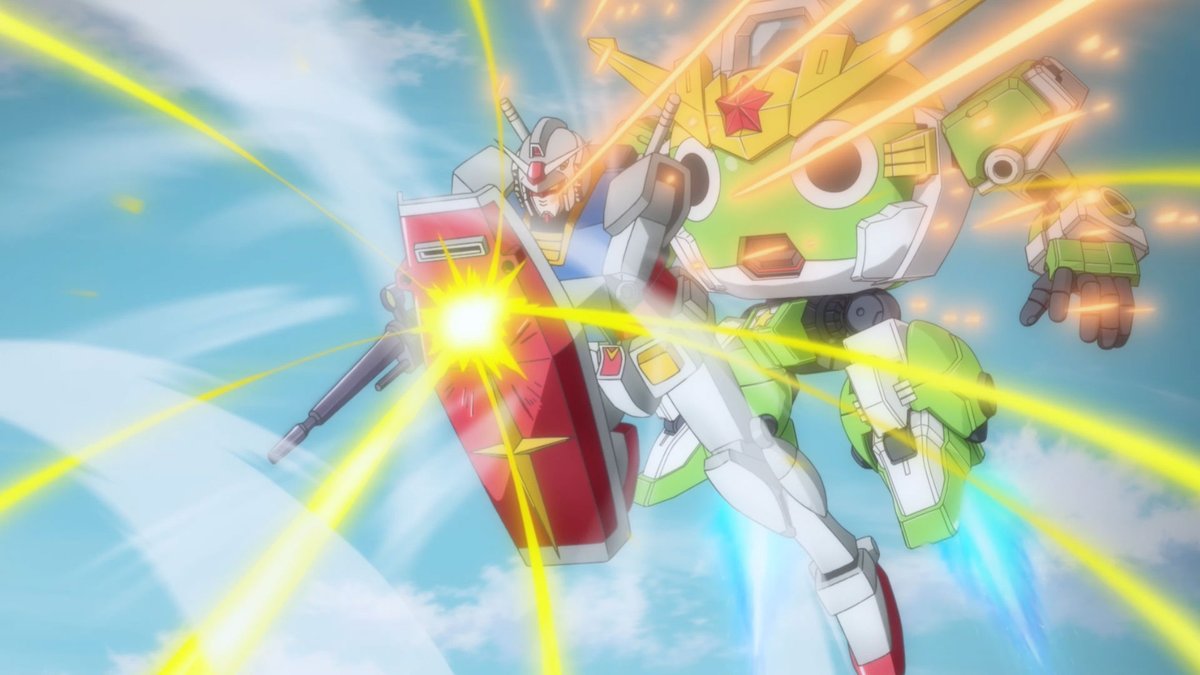 keroro_anime's tweet photo. /⋰
『新劇場版☆ケロロ軍曹』🐸
 　   　　    ×
『機動戦士ガンダム』コラボ
  場面写真も公開👀
\⋱

昨日はTHE GUNDAM BASE TOKYOへ
お邪魔してきたであります🐸

初の正式コラボを果たした
『機動戦士ガンダム』から
ガンダムとシャア専用ザクが登場！？

ぜひ映画館で観てほしいであります！🍿

『新劇場版 #ケロロ軍曹』
大ヒット上映中📢´-

#令和はケロロ元年