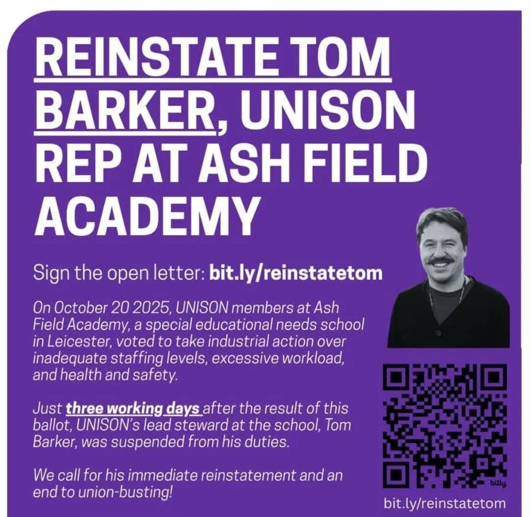 HackneyUNISON's tweet photo. Sign the open letter to @Discoverytrust to reinstate Tom and stop attacking union reps: https://t.co/6mdYpIB2TG
@UNISONLeicCity @unisontheunion
#ReinstateTomBarker #NoUnionBusting #UNISON https://t.co/lq7R2ZIukl