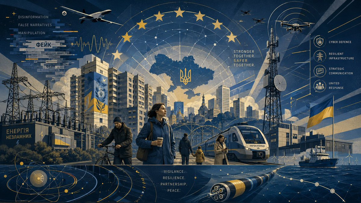 asphalt2007igor's tweet photo. Гібридна війна — це атака не лише на фронті, а й на енергетику, зв’язок, воду, транспорт, лікарні, реєстри й довіру людей. ЄС переходить від стійкості до стримування. Український досвід має стати частиною безпеки Європи. #Інфохаб #УкраїнаЄС 

https://t.co/yCqfpz4vol https://t.co/MmL9uPEEvE