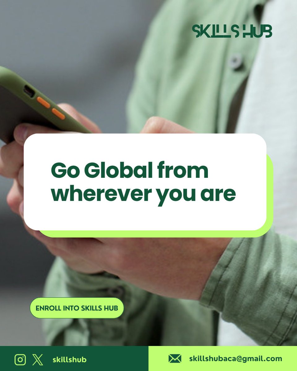 Skills__Hub_'s tweet photo. The world no longer asks, "Where are you from?" before offering opportunities.

It asks:

✅ What skills do you have?

✅ What problems can you solve?

✅ What value can you bring? https://t.co/XQA9QHb4mk