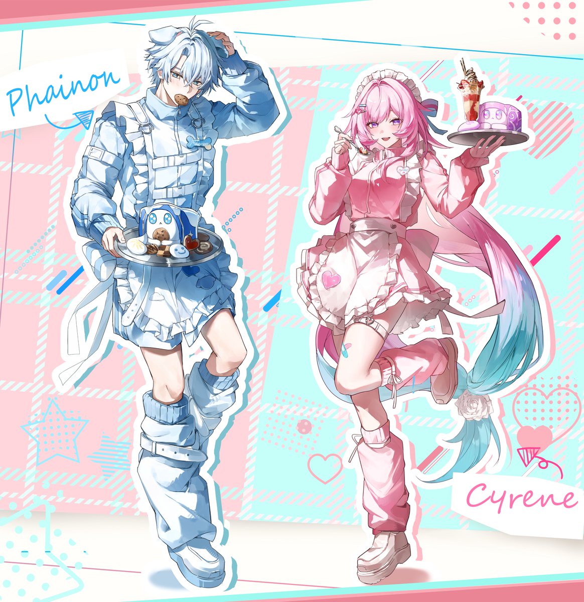 NNEBI_20's tweet photo. #HonkaiStarRail 
#cyrene #Phainon💙🩷 https://t.co/bO14acGakX