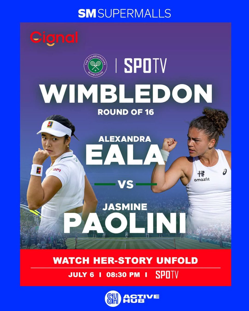 kelanocyte's tweet photo. SM Malls is having a nationwide watch party for the Alex Eala vs Jasmine Paoline match at 8:30 PM! @mvn_dn @keifornal https://t.co/UdBhHfWH78